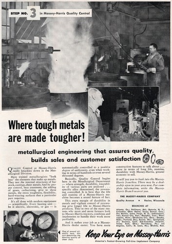 1954 dealer print massey - ad, of