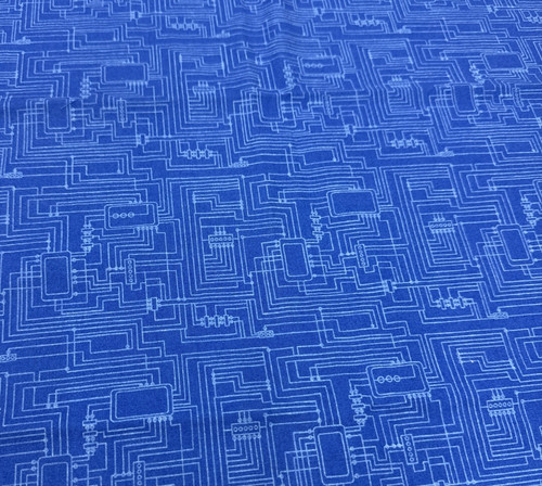 Blue circuit board theme - blue,