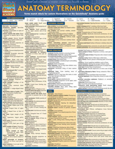 Anatomy terminology quick - terminology, (quick