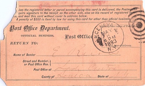 Vtg ephemera 1893 - 1893, office