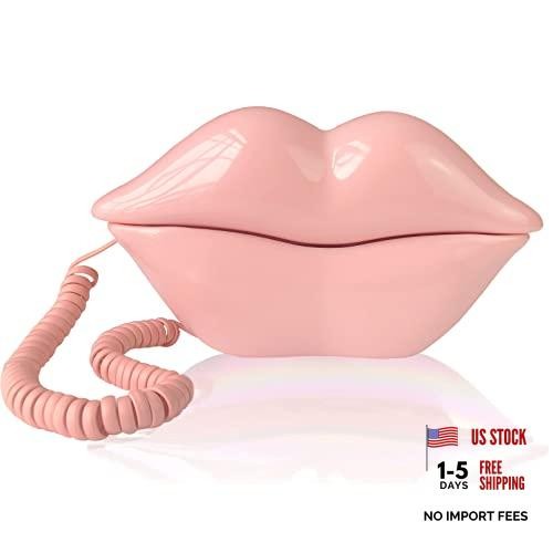 Pink corded lip phone - corded,