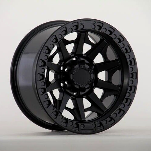 17x9 satin black - black, fits