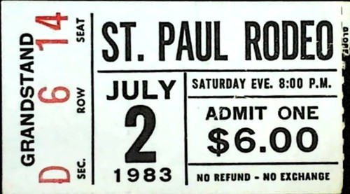 Paul rodeo vintage ticket - st,