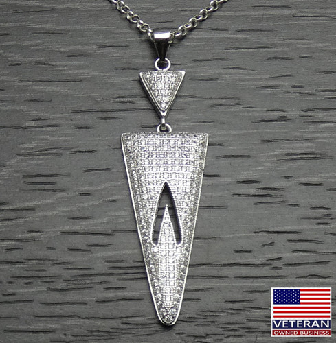 Sterling silver pointed - silver,