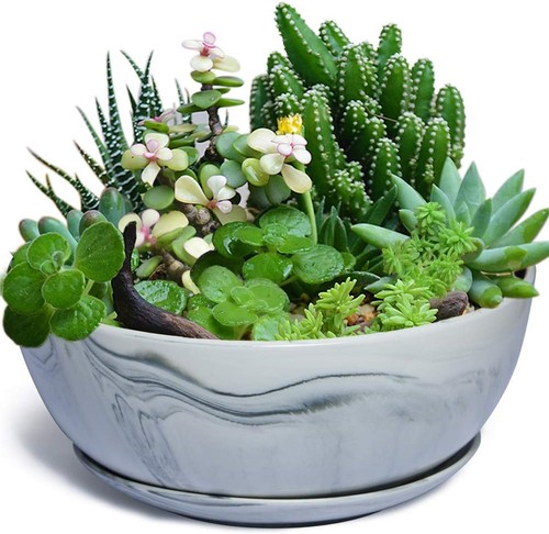 10inch large planter marble - large,