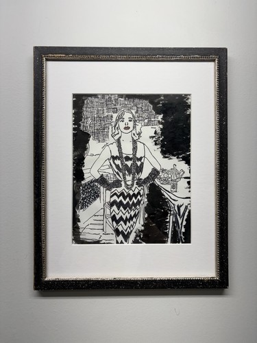 Original 1950s mcm sketch - 1950s,