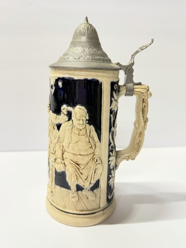 German lidded beer stein made - german,