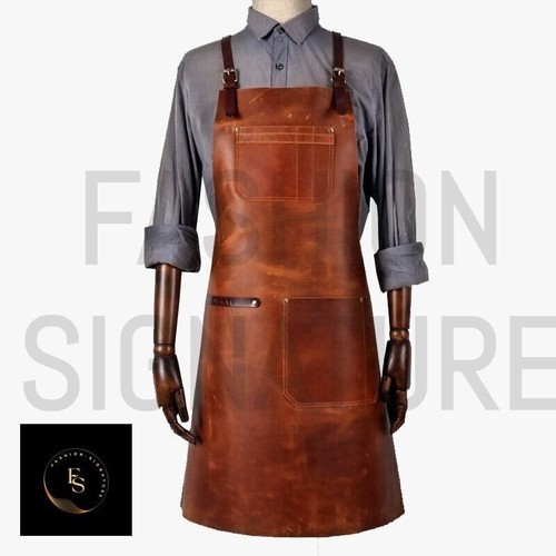 Apron leather bbq butcher - bbq,