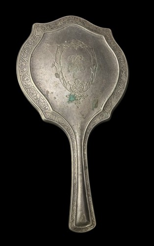 Antique hand held mirror - antique,