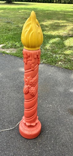 Blow mold christmas candle - christmas,