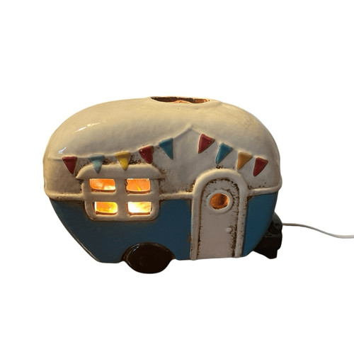 Vintage style ceramic camper - vintage,