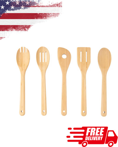 5pk bamboo spoons for - bamboo,
