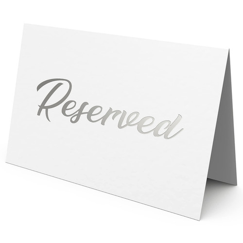 Pack silver reserved table - pack,
