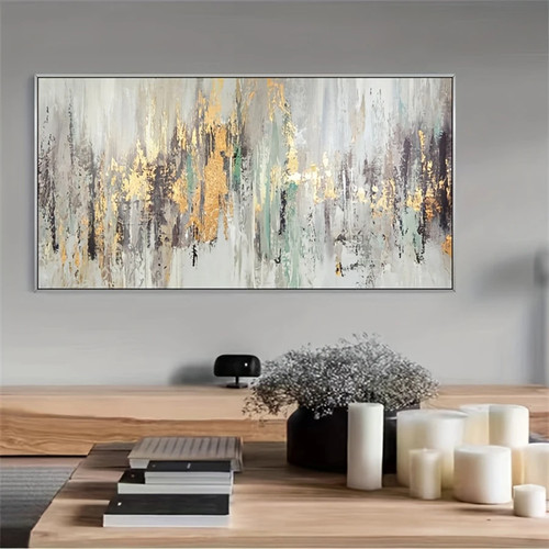 Golden gray green abstract - golden,