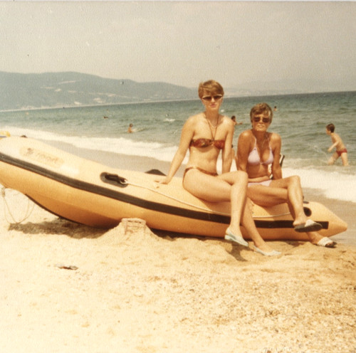 Vintage color photo two pretty - vintage,