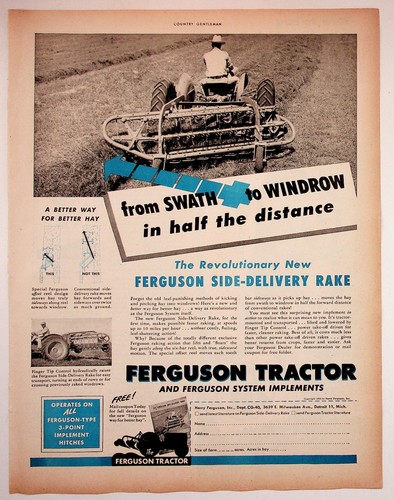 Ferguson tractor 1950 - ferguson, vintage