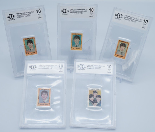 1964 hallmark beatles stamps - hallmark,