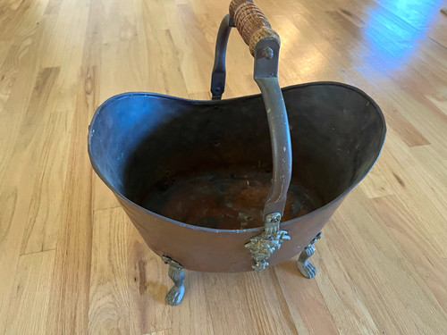 Antique copper brass coal - copper, /