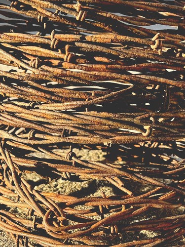 100 feet rusty barbwire - rusty,