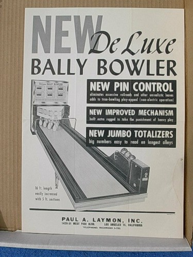 1963 bally deluxe - deluxe, bowler