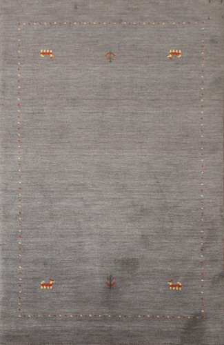Tribal gray gabbeh - tribal,