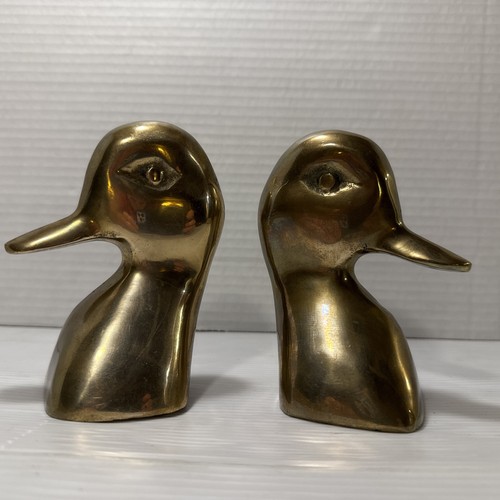 Vintage brass duck - brass, book