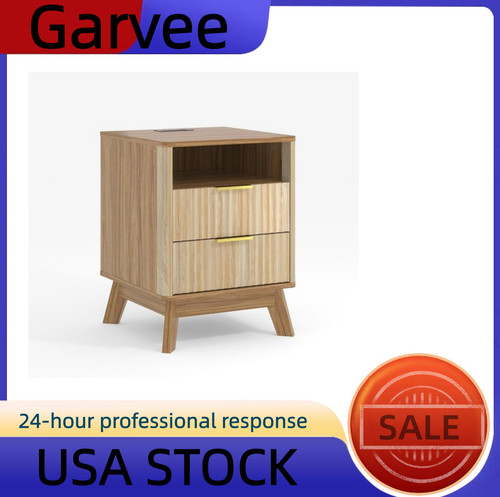 Modern fluted nightstand - fluted,