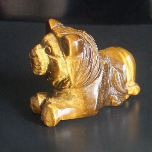 Carved gemstone crystal - , cougar