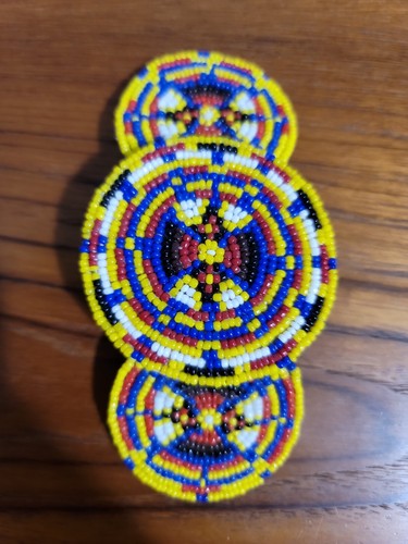 Beaded multi color triple - multi-color,