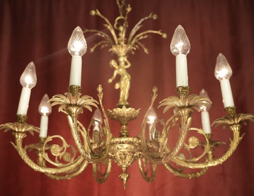 Art nouveau chandelier - art,