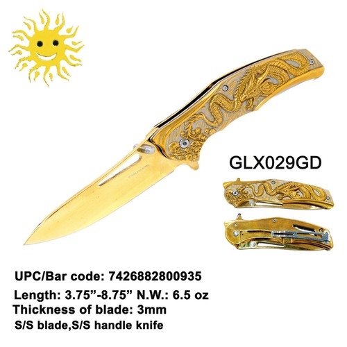 Dragon knife gold - dragon,