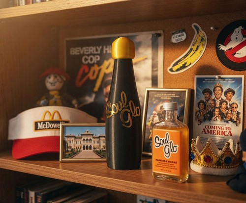 Soul glo bottle - bottle, printed