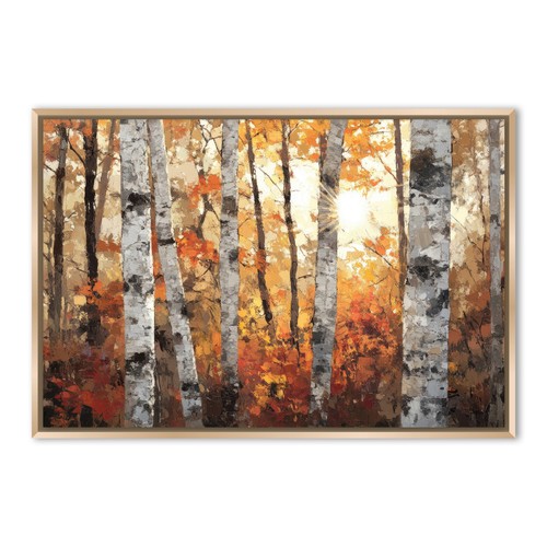 Autumn birch tree - canvas, extra