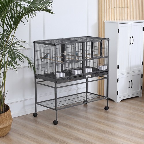 Double rolling bird cage with - cage,