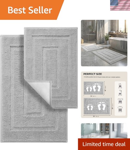 Gray bathroom rugs set - gray,