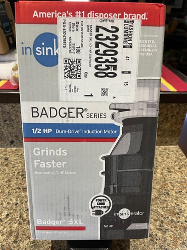 New insinkerator badger - new!,