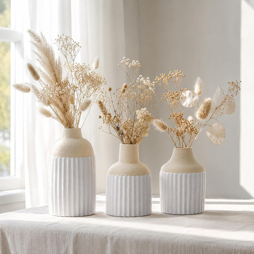 Beige decorative vase - beige, 3