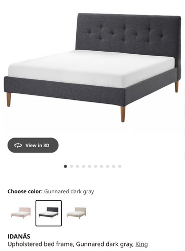 Ikea idanäs upholstered - ikea, bed
