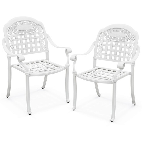 2pcs patio cast aluminum - cast,