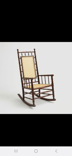 Antique cane and wood - wood, rocking