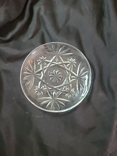Vintage trinket tray crystal - tray,