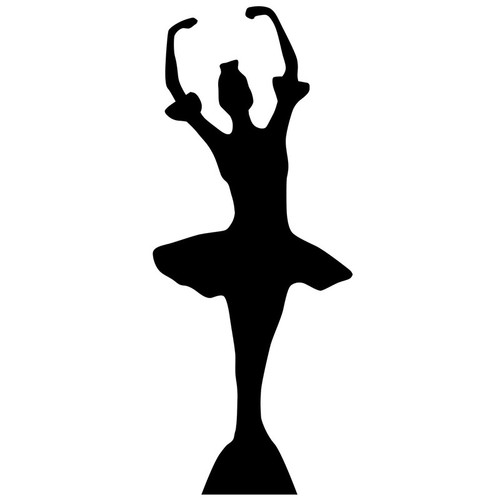 Ballerina silhouette lifesize - silhouette,