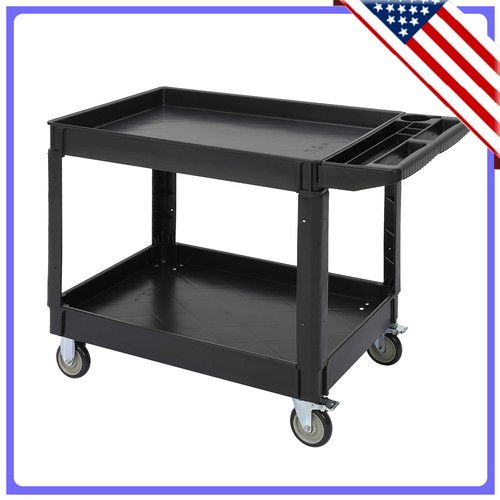 Large two shelf utility cart - two-shelf,