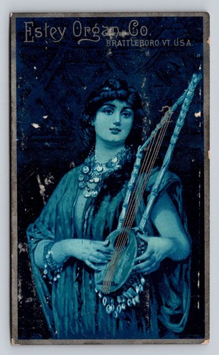 Estey organ woman guitar - estey,