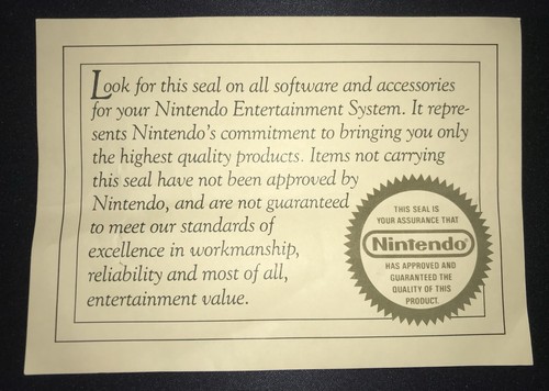 1985 nintendo round seal - 1985, of