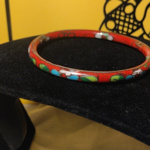 Vintage red cloisonné - , enamel