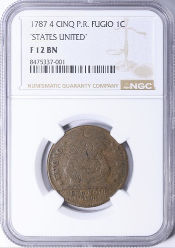 1787 fugio cent - fugio, cing