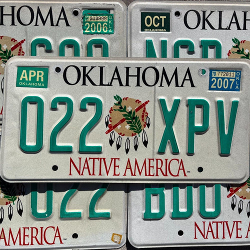 Oklahoma license plates - license,
