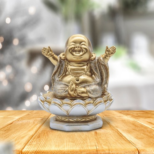 Maitreya buddha on - 4.75"h,
