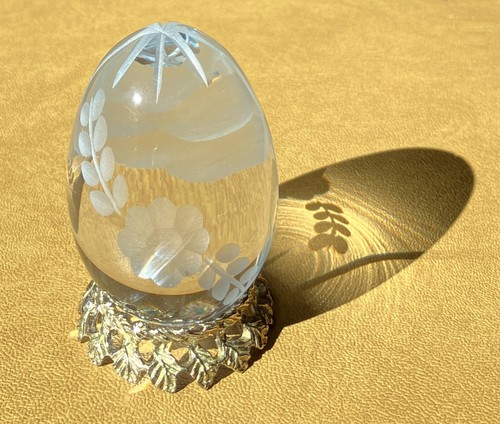 Clear cut glass - cut, egg